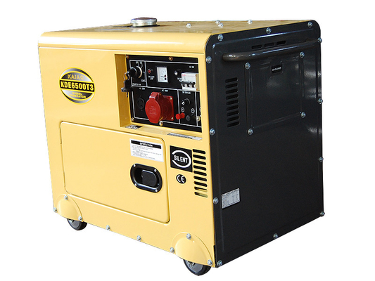 générateur diesel miniature KDE6500T3 de réservoir de carburant 15L avec le panneau de commande numérique