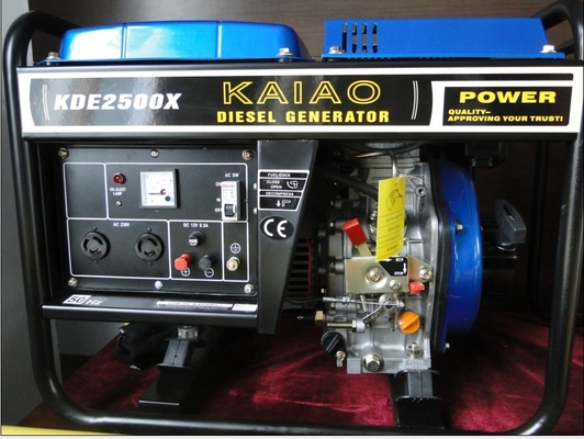 modèle léger NO.KDE2500X de générateurs portatifs à moteur diesel du cadre ouvert 2kva