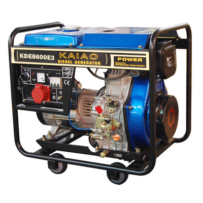 Les générateurs diesel de cadre ouvert de KDE8600E3 7.5kva, 3 mettent le générateur diesel