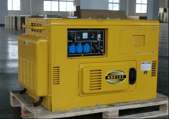 Générateur diesel silencieux refroidi par air de KDE12T, Portable silencieux de groupe électrogène