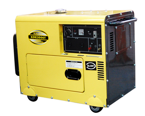 Démarreur électrique groupe électrogène diesel silencieux de 3 phases 60HZ KDE3500T3