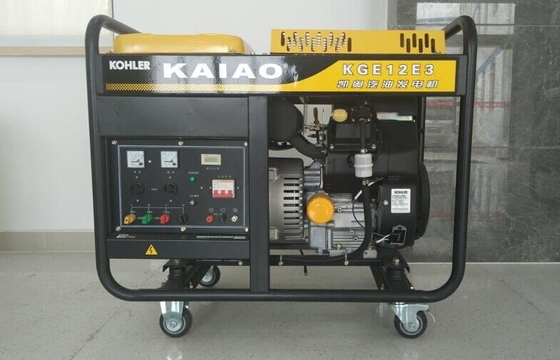 basse consommation de carburant du générateur 12kva portatif à moteur à essence KGE12E3
