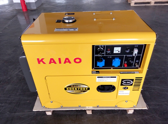 Générateurs diesel silencieux 2KW - 10KW C.A. KDE6500T de début de clé monophasé petits