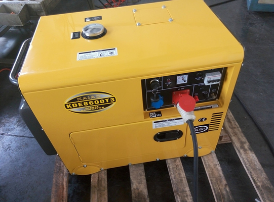Coutume 7KVA 3 petits générateurs diesel de phase, petit générateur diesel tranquille
