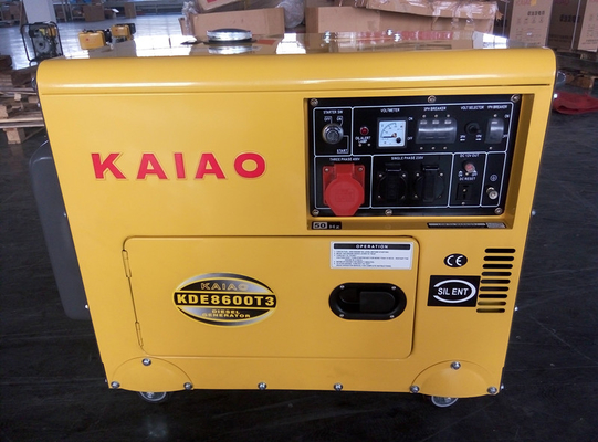 Coutume 7KVA 3 petits générateurs diesel de phase, petit générateur diesel tranquille