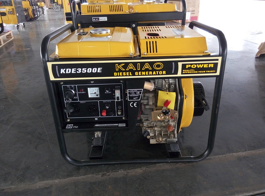 Générateur diesel de début électrique miniature 3000 watts avec la batterie quatre roues/17Ah