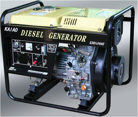 Générateurs diesel monophasé à C.A. 5KW petits, générateur diesel compact