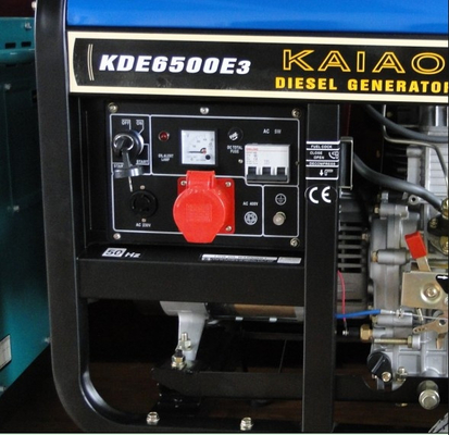 5KVA groupe électrogène 3 diesel portatif de phase petit 760 x 515 x 710 millimètres KDE6500E3