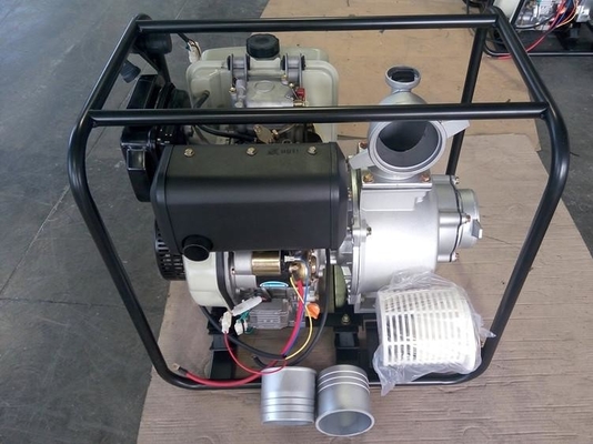 Portable pompe à eau à moteur diesel de 4 pouces avec le système électrique de début et de début de main