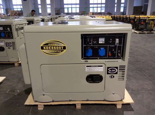 Générateur diesel silencieux insonorisé de 6 kilowatts, groupe électrogène diesel de cylindre simple