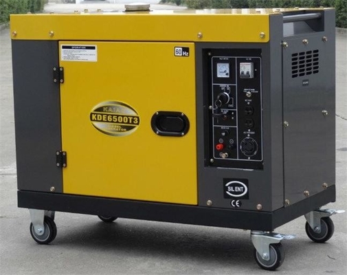 cylindre 7kva simple 3 générateur diesel silencieux de la phase 60hz