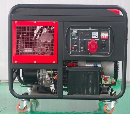 Moteur à 2 cylindres refroidi à l'air 10kva 10kw générateur diesel avec roues