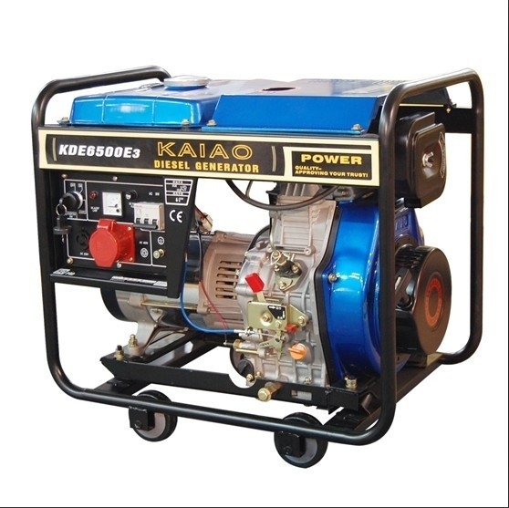 5KVA groupe électrogène 3 diesel portatif de phase petit 760 x 515 x 710 millimètres KDE6500E3